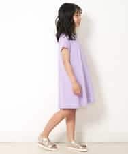 KJPGM33016 a.v.v KIDS(アー・ヴェ・ヴェ) [100-130]【プチプラ】AラインTシャツワンピース[WEB限定サイズ] ラベンダー