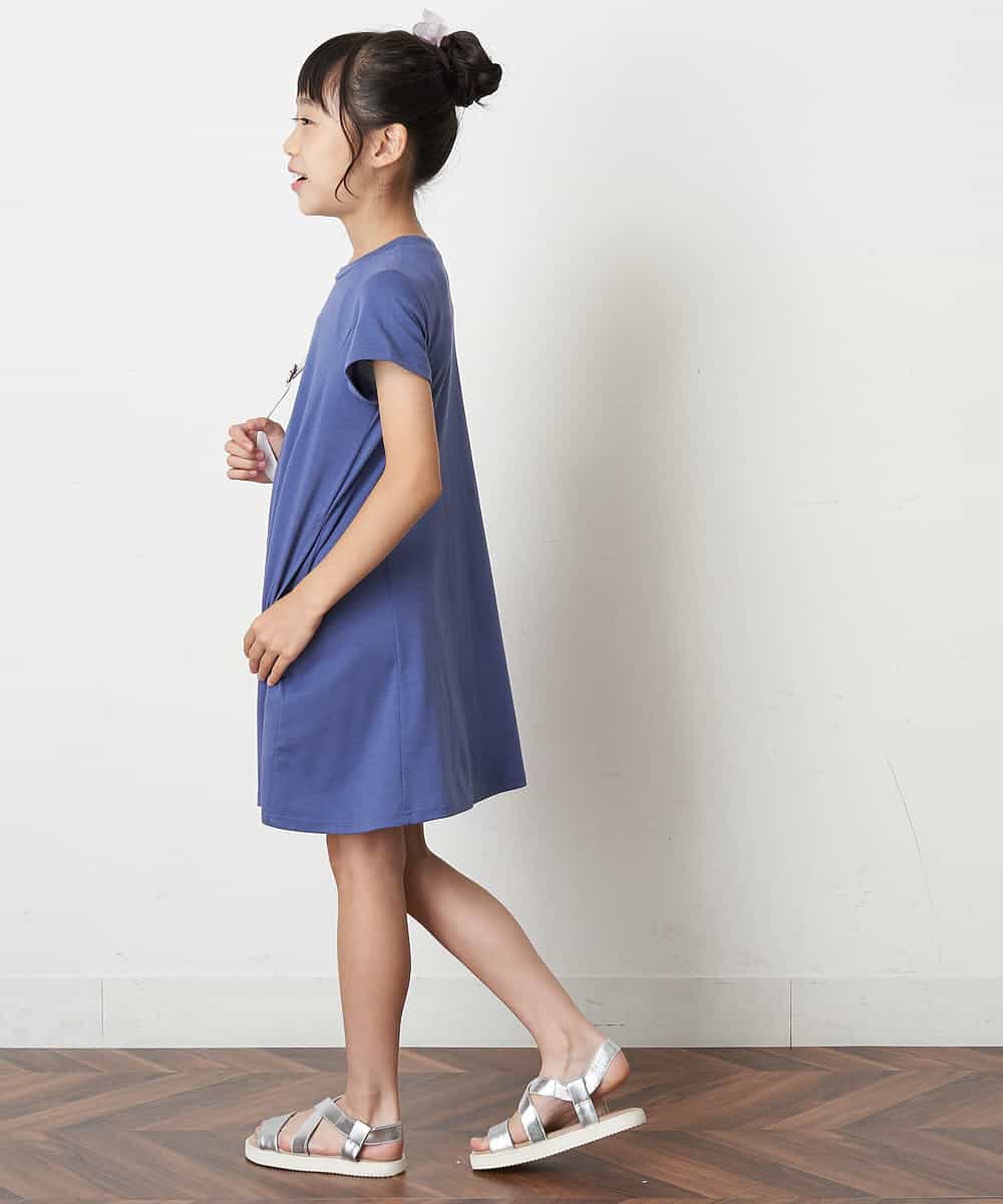 KJPGM33016 a.v.v KIDS(アー・ヴェ・ヴェ) [100-130]【プチプラ】AラインTシャツワンピース[WEB限定サイズ] ラベンダー