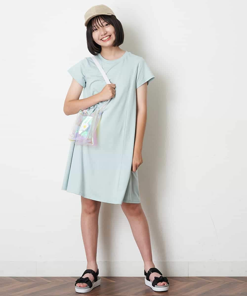 KJPGM33016 a.v.v KIDS(アー・ヴェ・ヴェ) [100-130]【プチプラ】AラインTシャツワンピース[WEB限定サイズ] ラベンダー