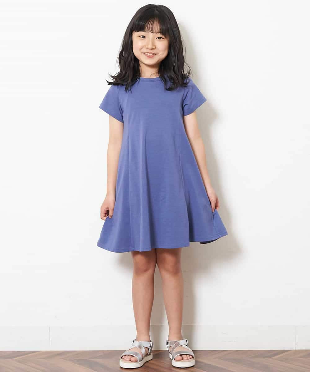KJPGM33016 a.v.v KIDS(アー・ヴェ・ヴェ) [100-130]【プチプラ】AラインTシャツワンピース[WEB限定サイズ] ラベンダー