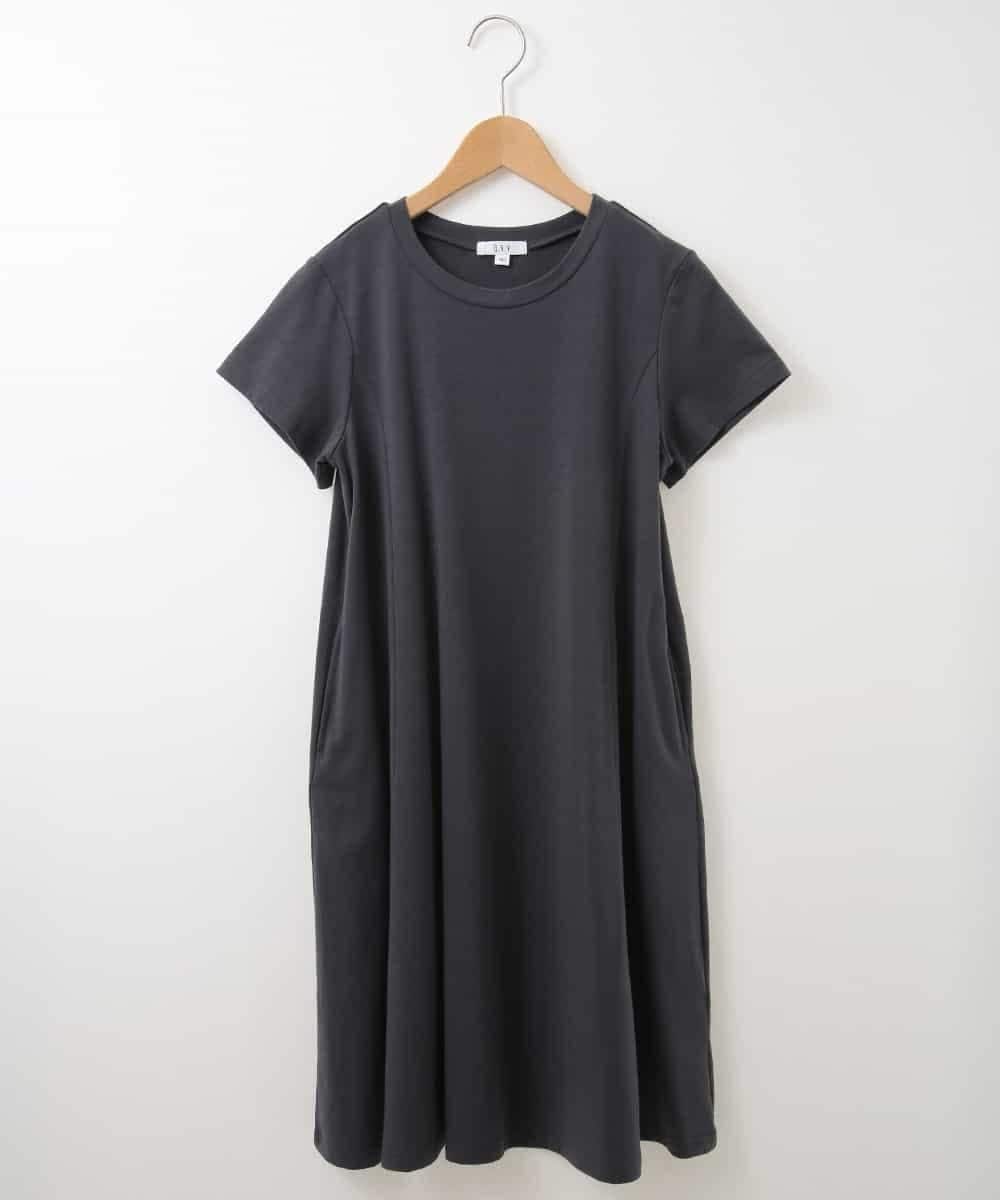 KJPGM33016 a.v.v KIDS(アー・ヴェ・ヴェ) [100-130]【プチプラ】AラインTシャツワンピース[WEB限定サイズ] ダークグレー