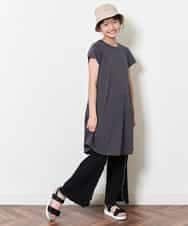 KJPGM33016 a.v.v KIDS(アー・ヴェ・ヴェ) [100-130]【プチプラ】AラインTシャツワンピース[WEB限定サイズ] ダークグレー