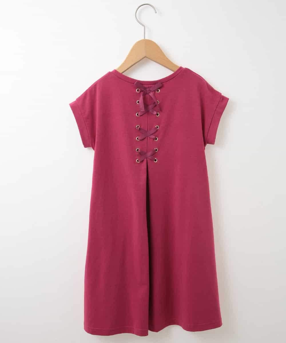 KJPGM35024 a.v.v KIDS(アー・ヴェ・ヴェ) [100-130]バックレースアップワンピース[WEB限定サイズ] ピンク