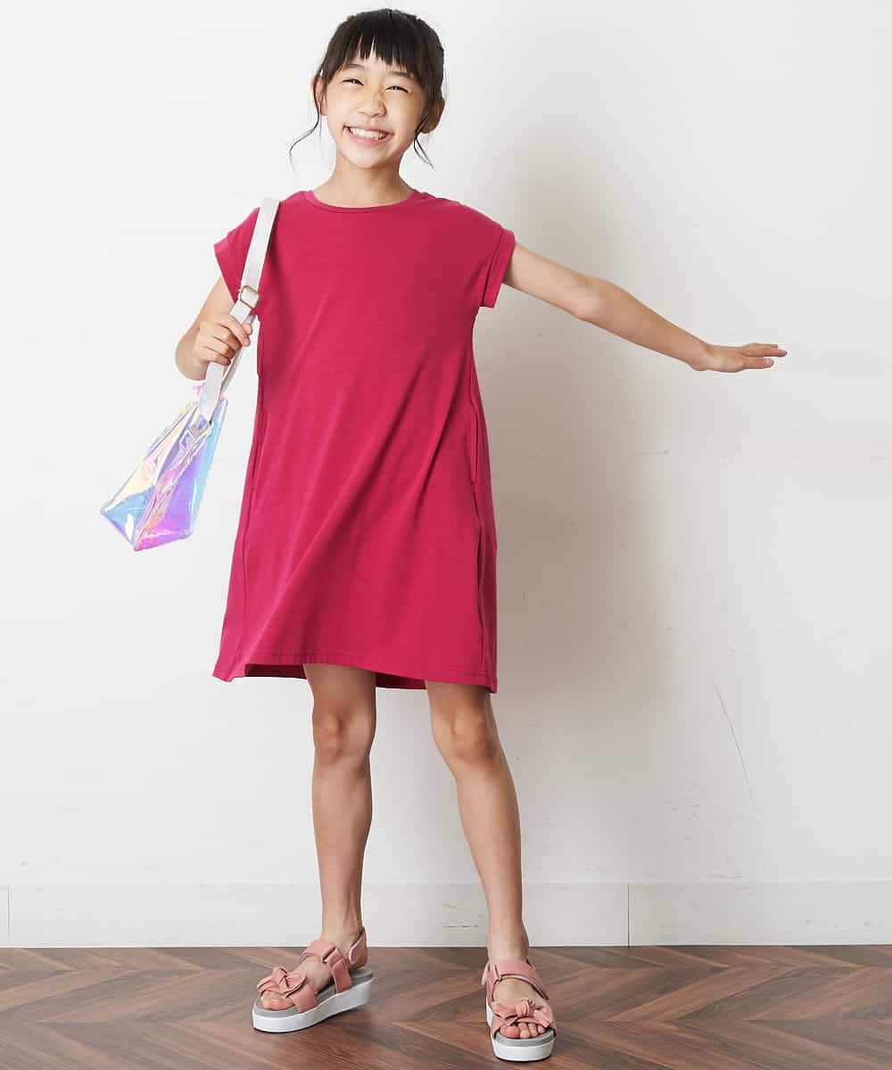 KJPGM35024 a.v.v KIDS(アー・ヴェ・ヴェ) [100-130]バックレースアップワンピース[WEB限定サイズ] ピンク