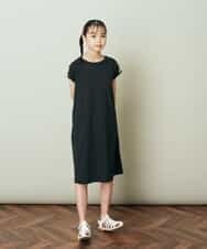 KJPGP01024 a.v.v KIDS(アー・ヴェ・ヴェ) [100-130]ショルダーリボンTシャツワンピース ピンク