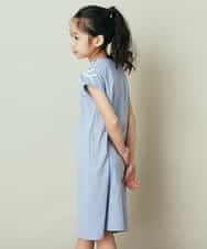 KJPGP01024 a.v.v KIDS(アー・ヴェ・ヴェ) [100-130]ショルダーリボンTシャツワンピース ピンク