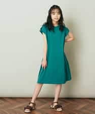 KJPGP01024 a.v.v KIDS(アー・ヴェ・ヴェ) [100-130]ショルダーリボンTシャツワンピース ピンク