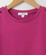 KJPGP01024 a.v.v KIDS(アー・ヴェ・ヴェ) [100-130]ショルダーリボンTシャツワンピース ピンク