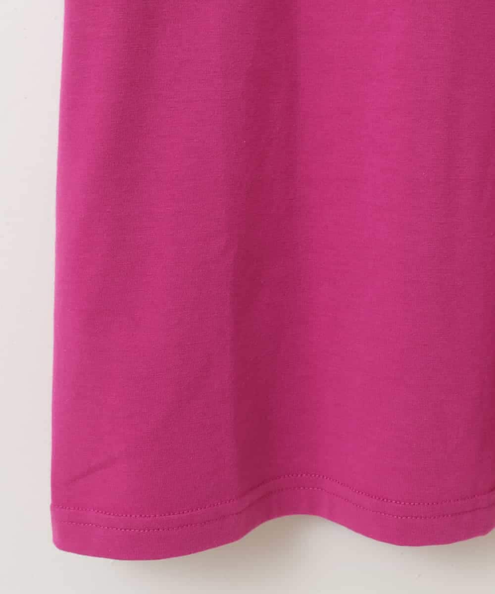 KJPGP01024 a.v.v KIDS(アー・ヴェ・ヴェ) [100-130]ショルダーリボンTシャツワンピース ピンク