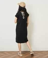 KJPGP02024 a.v.v KIDS(アー・ヴェ・ヴェ) [100-130]バックレースアップTシャツワンピース ピンク