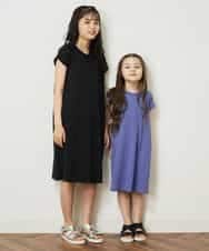 KJPGP02024 a.v.v KIDS(アー・ヴェ・ヴェ) [100-130]バックレースアップTシャツワンピース ピンク