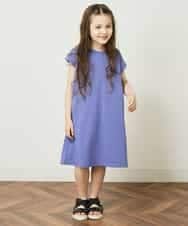 KJPGP02024 a.v.v KIDS(アー・ヴェ・ヴェ) [100-130]バックレースアップTシャツワンピース ピンク
