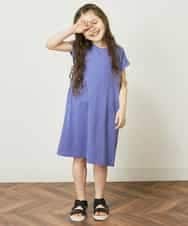 KJPGP02024 a.v.v KIDS(アー・ヴェ・ヴェ) [100-130]バックレースアップTシャツワンピース ピンク