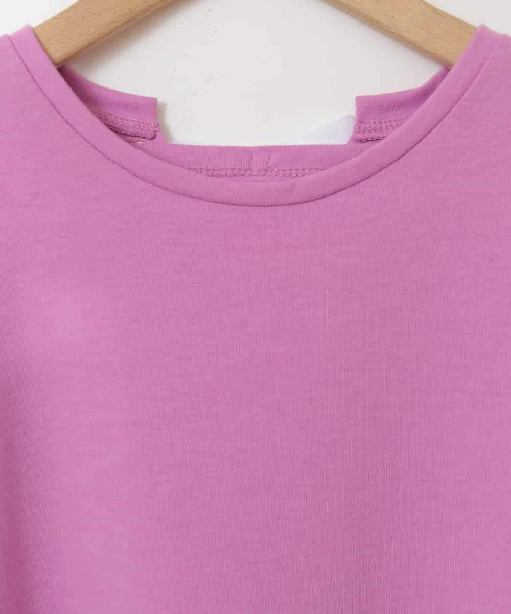 KJPGP02024 a.v.v KIDS(アー・ヴェ・ヴェ) [100-130]バックレースアップTシャツワンピース ピンク
