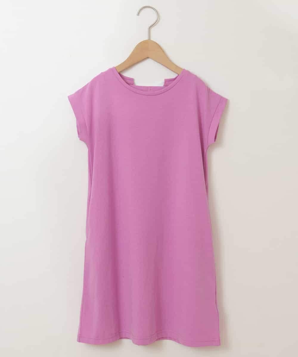 KJPGP02024 a.v.v KIDS(アー・ヴェ・ヴェ) [100-130]バックレースアップTシャツワンピース ピンク