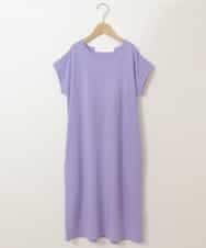 KJPGP02024 a.v.v KIDS(アー・ヴェ・ヴェ) [100-130]バックレースアップTシャツワンピース ラベンダー