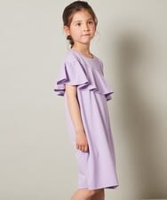 KJPGS03029 a.v.v KIDS(アー・ヴェ・ヴェ) [100-130]アシメフリルAラインワンピース ラベンダー