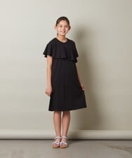 KJPGS03029 a.v.v KIDS(アー・ヴェ・ヴェ) [100-130]アシメフリルAラインワンピース ブラック
