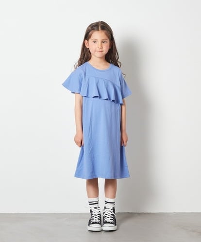KJPGT03034 a.v.v KIDS [140-150]アシメフリルAラインワンピース