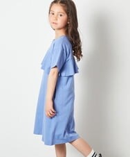 KJPGT03034 a.v.v KIDS(アー・ヴェ・ヴェ) [140-150]アシメフリルAラインワンピース ブルー