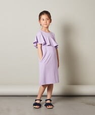 KJPGT03034 a.v.v KIDS(アー・ヴェ・ヴェ) [140-150]アシメフリルAラインワンピース ブルー