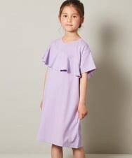 KJPGT03034 a.v.v KIDS(アー・ヴェ・ヴェ) [140-150]アシメフリルAラインワンピース ラベンダー