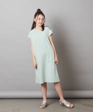 KJPGV01029 a.v.v KIDS(アー・ヴェ・ヴェ) [100-130]アシメショルダーレースアップカットワンピース ミント