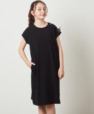KJPGV01029 a.v.v KIDS(アー・ヴェ・ヴェ) [100-130]アシメショルダーレースアップカットワンピース ミント