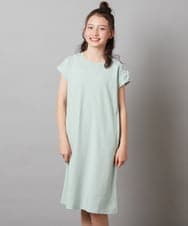 KJPGW01034 a.v.v KIDS(アー・ヴェ・ヴェ) [140-150]アシメショルダーレースアップカットワンピース ブラック
