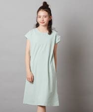 KJPGW01034 a.v.v KIDS(アー・ヴェ・ヴェ) [140-150]アシメショルダーレースアップカットワンピース ブラック