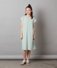KJPGW01034 a.v.v KIDS(アー・ヴェ・ヴェ) [140-150]アシメショルダーレースアップカットワンピース ブラック
