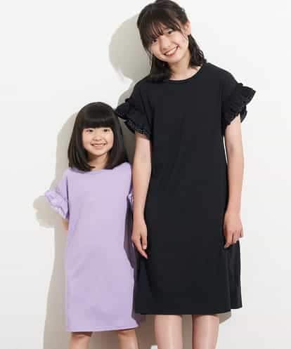KJPHM01024 a.v.v KIDS [100-130]フリルスリーブAラインワンピース