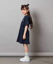 KJPHV20034 a.v.v KIDS(アー・ヴェ・ヴェ) [100-130]【接触冷感】ハーフジップフーディワンピース ライトグレー