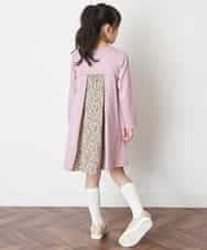 KJPJM20024 a.v.v KIDS(アー・ヴェ・ヴェ) [100-130]バックシャンAラインワンピース ピンク