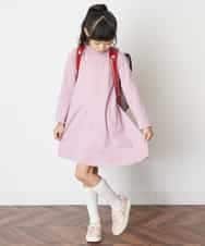 KJPJM20024 a.v.v KIDS(アー・ヴェ・ヴェ) [100-130]バックシャンAラインワンピース ピンク