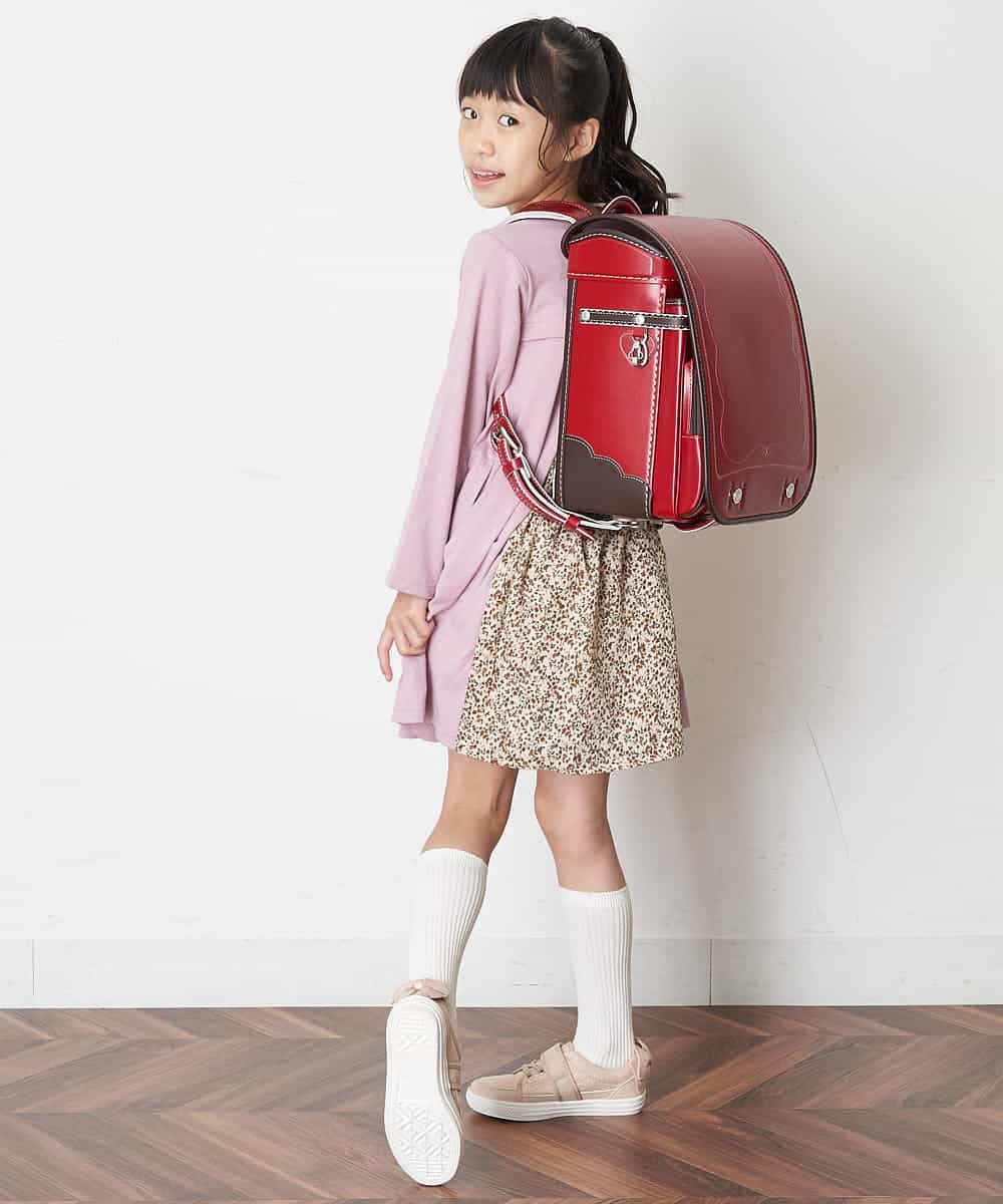 KJPJM20024 a.v.v KIDS(アー・ヴェ・ヴェ) [100-130]バックシャンAラインワンピース ピンク