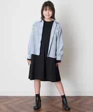 KJPJM20024 a.v.v KIDS(アー・ヴェ・ヴェ) [100-130]バックシャンAラインワンピース ピンク