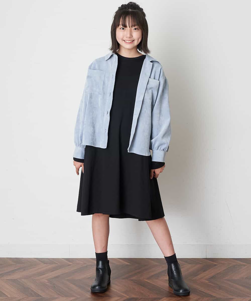 KJPJM20024 a.v.v KIDS(アー・ヴェ・ヴェ) [100-130]バックシャンAラインワンピース ピンク