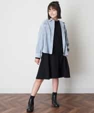 KJPJM20024 a.v.v KIDS(アー・ヴェ・ヴェ) [100-130]バックシャンAラインワンピース ピンク
