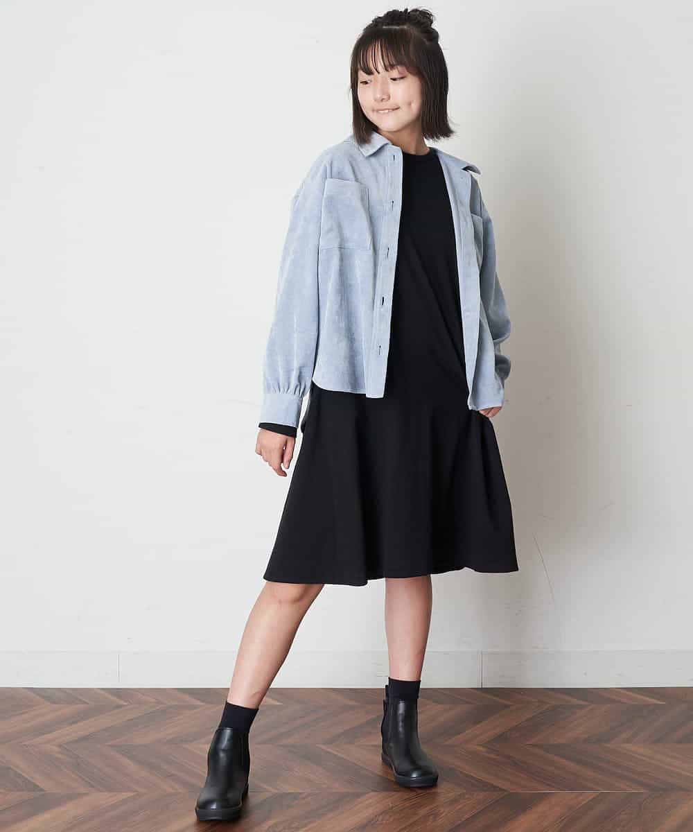 KJPJM20024 a.v.v KIDS(アー・ヴェ・ヴェ) [100-130]バックシャンAラインワンピース ピンク