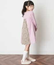KJPJM20024 a.v.v KIDS(アー・ヴェ・ヴェ) [100-130]バックシャンAラインワンピース ピンク