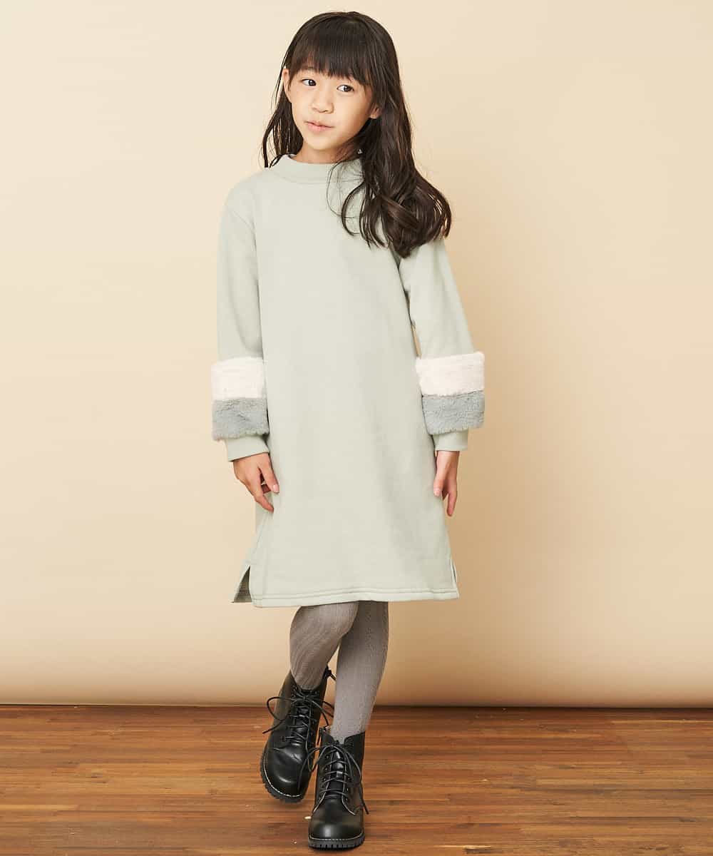 A V V Kids アー ヴェ ヴェ 140 150 袖ファー裏毛トレーナーワンピース イトキン オンラインストア