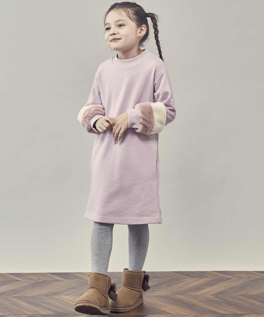 140-150]袖ファートレーナーワンピース(ワンピース) KIDS(アー・ヴェ・ヴェ)｜イトキンオンラインストア