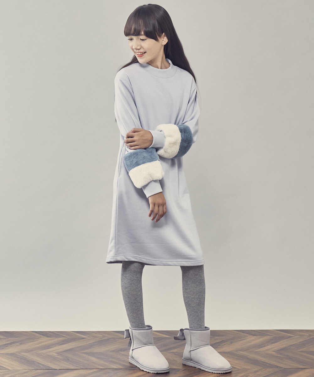 140 150 袖ファートレーナーワンピース ワンピース A V V Kids アー ヴェ ヴェ イトキンオンラインストア