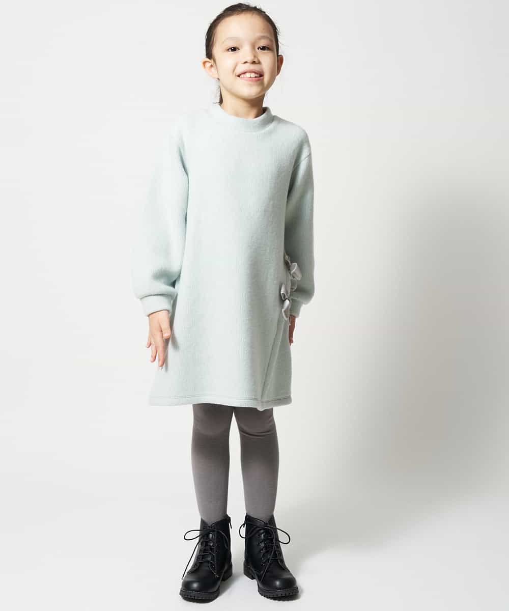 KJPLK22034 a.v.v KIDS(アー・ヴェ・ヴェ) [140-150]アシメニットワンピース ミント
