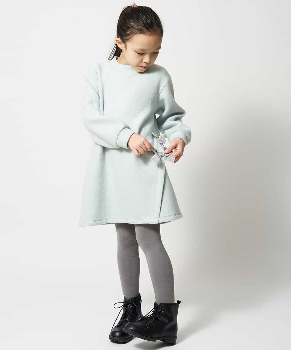 KJPLK22034 a.v.v KIDS(アー・ヴェ・ヴェ) [140-150]アシメニットワンピース ミント