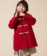 100-130]【選べる5色展開】ライトフェイクウールダッフルコート