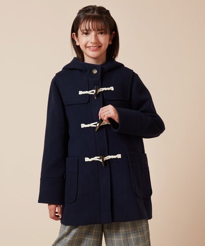 KJUAA01069 a.v.v KIDS [100-130]【選べる5色展開】ライトフェイクウールダッフルコート