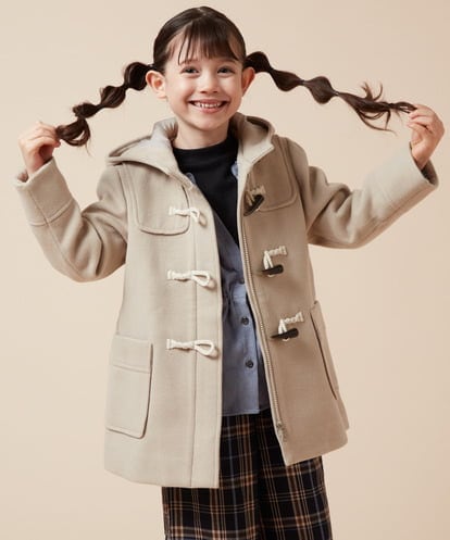 KJUAA01069 a.v.v KIDS [100-130]【選べる5色展開】ライトフェイクウールダッフルコート