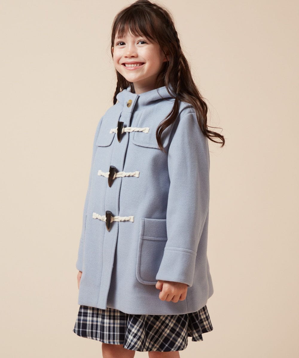 KJUAB01079 a.v.v KIDS(アー・ヴェ・ヴェ) [140-150]【選べる5色展開】ライトフェイクウールダッフルコート レッド